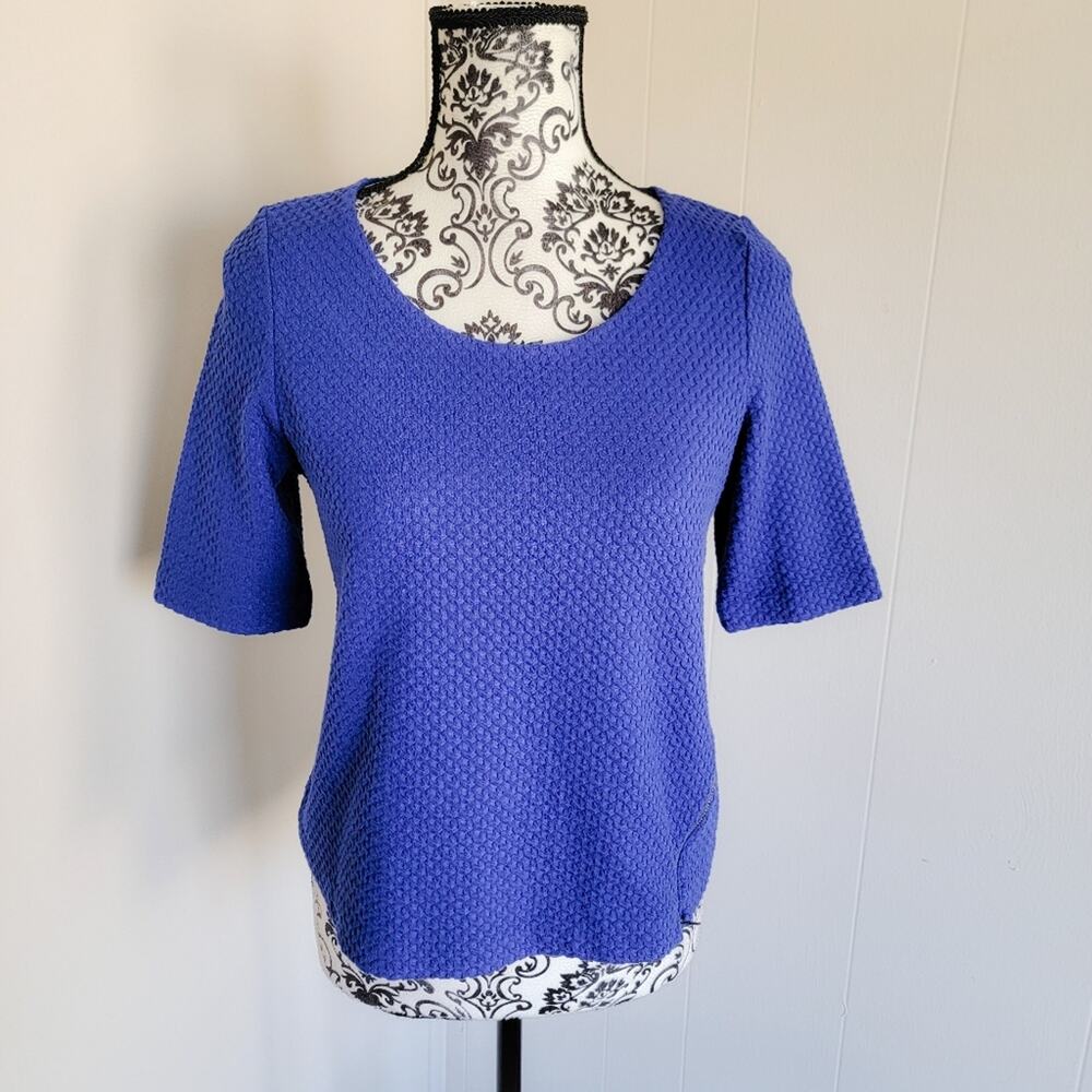 Anthro Postmark Side Zip Short Sleeve Top